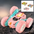 thumbnail image 7 of Racing Toy​​ 360° Stunt RC Car, 8x6x3 Inch Double-Sided Drifter with LED Lights, Rechargeable Remote Control Racing Toy​ 360° Spins​​, 7 of 7