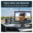 thumbnail image 3 of 7" LCD Color TFT Rear View Monitor 800*480 for Bus Truck RV IR LED Back up Reverse Camera 4-pin Connector ,Clear Images, 3 of 6