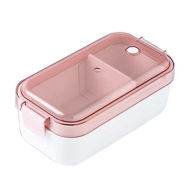Sealed Fruit Box, Multi Purpose Lunch Storage Container Inner Partition For Kindergarten Blue,Brown,Pink