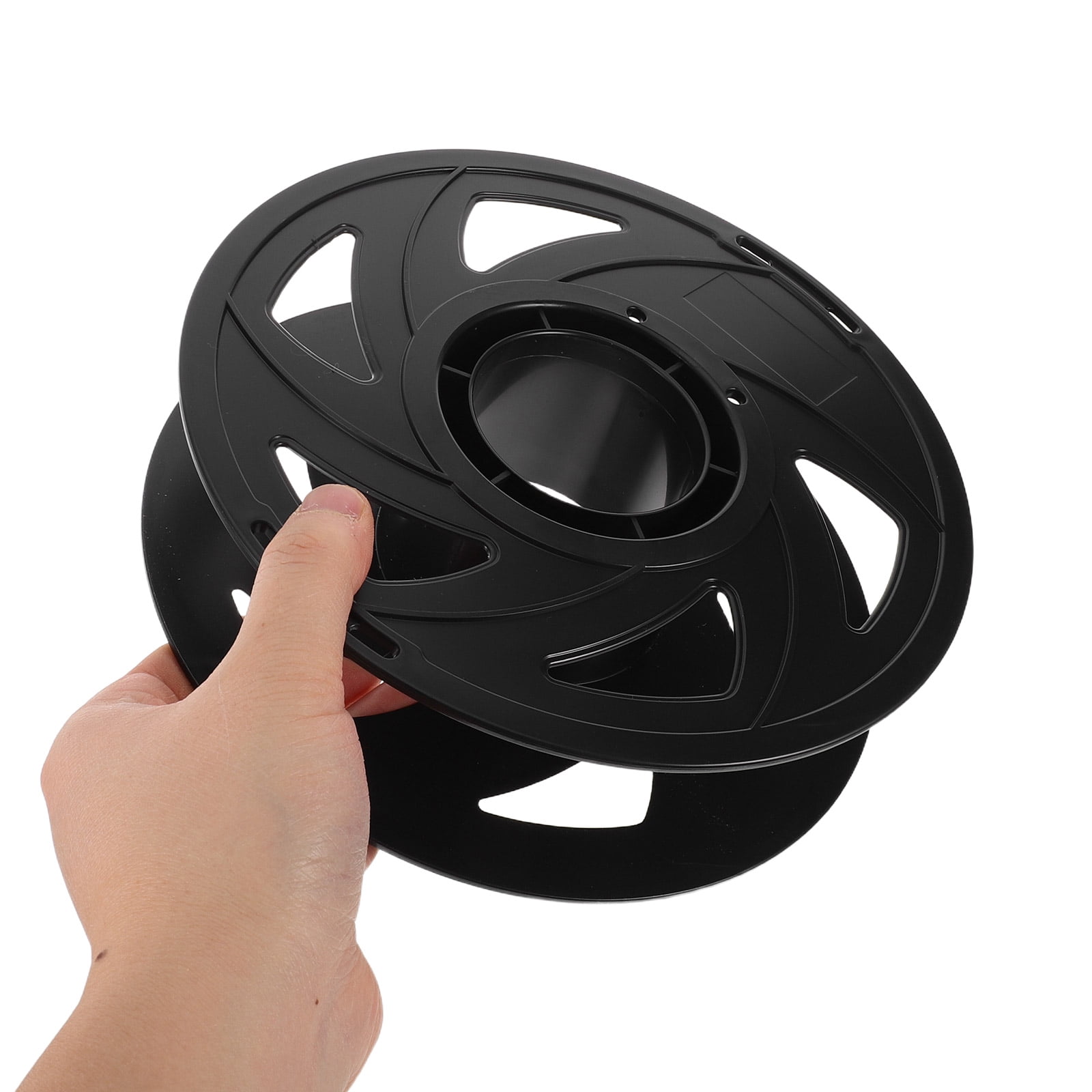 DEEPCRAFF 6Pcs Reusable Plastic Filament Spool for 3D Printer with Airflow Design Black