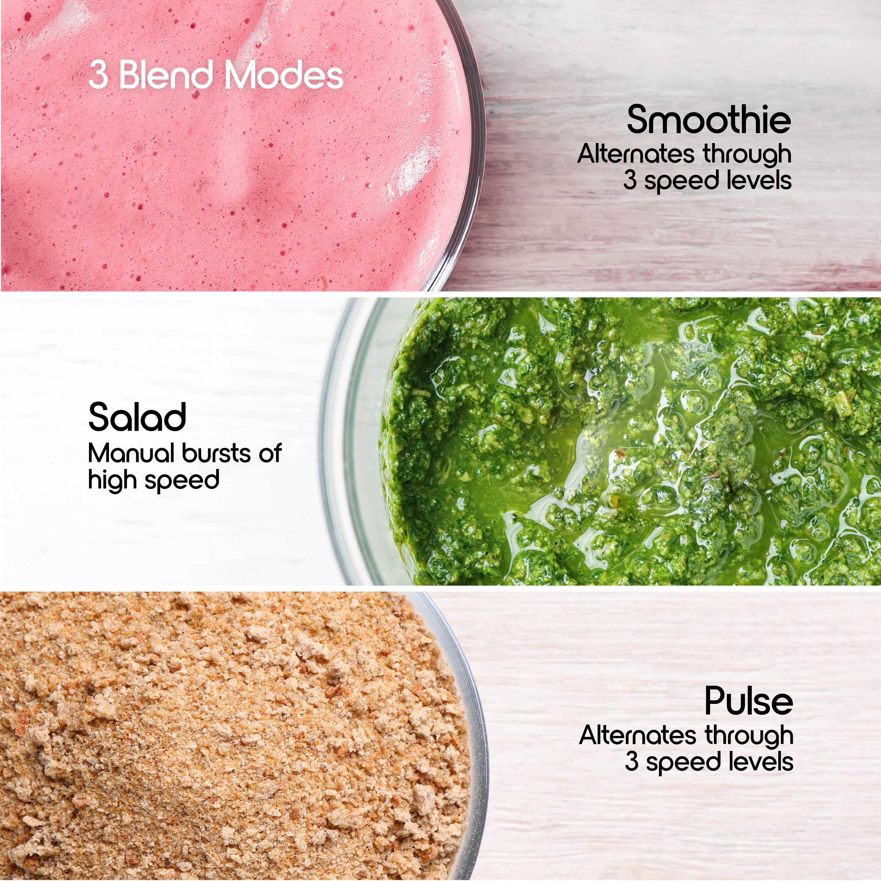 Savour by Tzumi 500W Touchscreen Smoothie Blender – 50oz Ice Crushing Countertop Blender for Smoothies, Sauces, Cocktails and More