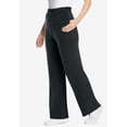 thumbnail image 3 of Woman Within Plus Size Petite 7-Day Wide-Leg Elastic-Waist Stretchy Knit Pant, 3 of 6