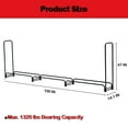 thumbnail image 3 of Telyswee 12.5FT Outdoor Firewood Rack with Waterproof Cover Heavy Duty Strong Stand Rack for Fireplace Fire Pits Wood Pile Storage Holder Lumber Rack, Black, 3 of 6
