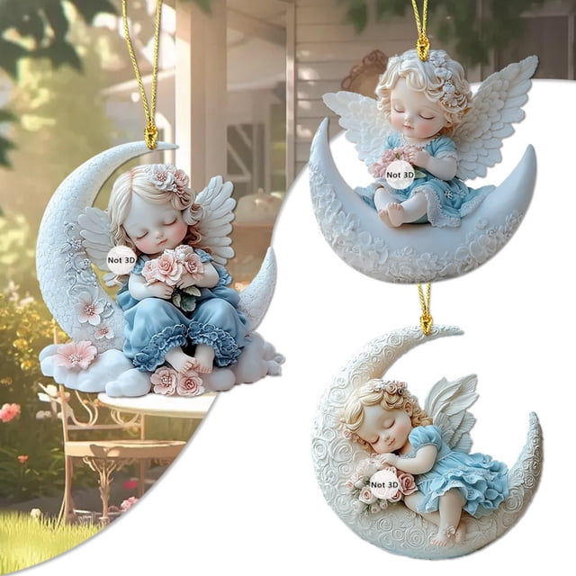 RKSTN Acrylic tags 3pcs Baby With 2D Flat Acrylic Key Chain Car Rearview Mirror Accessories Backpack Pendant