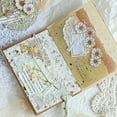 thumbnail image 3 of Pebbuoy Retro Style DIY Scrapbook Paper Decoration Mesh Fabric Assorted Set Scrapbooking Planner Junk Journal Supplies, 3 of 7