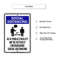 thumbnail image 2 of Social Distancing As A Public Facility Maintain Distancing Health and Safety Novelty Aluminum Metal Sign 8"x12", 2 of 5