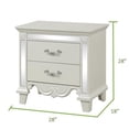 thumbnail image 2 of GALAXY HOME FURNISHINGS USA Milan King 4 Pc Tufted Upholstery Bedroom Set Made with Wood in White, 2 of 9