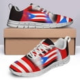 thumbnail image 4 of Puerto Rico Shoes Men Women Running Tennis Shoes Breathable Casual Puerto Rico Flag Sneakers White Size 4.5, 4 of 5