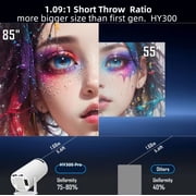 Yinzam HY300 Pro Projector, 12000 Lux 4K MAX Home Video Android WiFi 6 Video Projectors