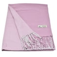 thumbnail image 4 of Womens Solid 2 Tones Winter Scarf Oversized Large Soft Warm Shawl Wrap 74"x28" Pink, 4 of 6