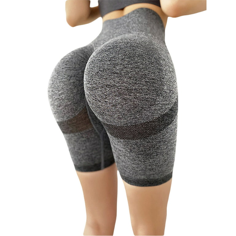 Grey Stretch Fit Shaping Butt Lifting Leggings - Solid 