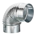 thumbnail image 1 of Unique Bargains 5' OD Elbow 90 Degree Duct Pipe Connector HVAC Galvanized Iron Adapter, 1 of 4
