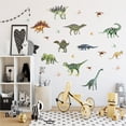 thumbnail image 2 of Inteprter Juego de 4 piezas de pegatinas de pared de dinosaurio con imagen clara y ligera, buena adherencia, decoración del hogar, dibujos Decoración del hogar, 2 of 6