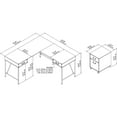 thumbnail image 5 of Bush Furniture Ironworks 60 L-Shaped Desk Bundle Vintage Golden Pine IW027VG, 5 of 8
