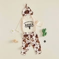 thumbnail image 4 of Gerichy Western Newborn Baby Boys Cowboy Outfit My First Rodeo Letter Romper Pants Set with Cap 3pcs Infant Boy Country Clothes 0-18 Months, 4 of 5