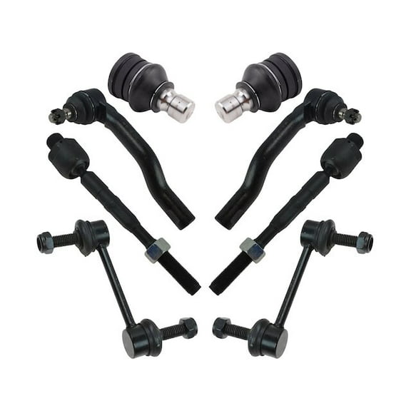 Front Ball Joint Sway Bar Link Tie Rod End Kit 8 Piece - Compatible with 2007 - 2014 Ford Edge 2008 2009 2010 2011 2012 2013