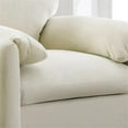 thumbnail image 5 of Pemberly Row Modern Cream Colored Chenille Oversized Armchair, 5 of 7