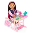 thumbnail image 2 of Modern Desk with Tilt Top Accessory Set for 18" Dolls: Creative Thinking Plastic Accessories, 2 of 6