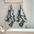 thumbnail image 4 of Coolnut Dinosaur Soft Hand Towels, 2 PcsAbsorbent Bath Towel Decorative Fingertip Towels for Bathroom Gym Spa Hotel Beach Swimming Pool,14.4"x 28.3", 4 of 6