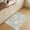 Cream, Sage, Mist Gray, Celadon, variant on Rustic Floral Pattern Round Area Rug 3Ft Washable Small Circle Rugs for Kitchen Entryway, Vintage Minimalist Flower Gray Non-Slip Carpet Floor Mats Indoor Outdoor Carpet Runner Aesthetic Home Decor