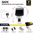 thumbnail image 2 of TSUNG Mini Motorcycle Turn Signals Light LED Micro Blinkers for Front/Rear Universal Aftermarket Small Indicator for Cafe Racer Bobber Cruiser Street Bikes (B-Black), 2 of 8