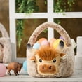 thumbnail image 3 of Plush Easter Bunny Basket Cow Buckets with Long Plush Ear for Kids Easter Tote Bags for Party Decorations Candy Gifts Bags, 3 of 7