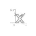thumbnail image 3 of Stella & Dot 10kw Diamond Initial X Charm Element, 3 of 3