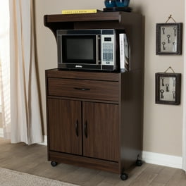 Hodedah Tall Kitchen Cabinet, Chocolate-Grey - Walmart.com