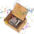 thumbnail image 3 of Wooden Desktop Decorations Fashion Retro Musical Box for Birthday Christmas Gift, 3 of 5
