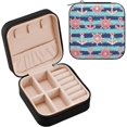 thumbnail image 2 of SKYSONIC Nautical Pattern Leather Jewelry Box,Portable Mini Jewelry Case Traveling Jewelry Organizer for Rings Necklaces Bracelets Earrings, 2 of 7
