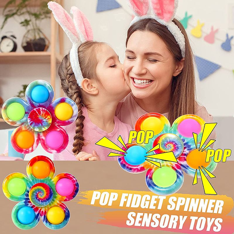 Buy 1 2 4pack Pop Fidget Spinner Toys Simple Popping Fidget Toy Pop 