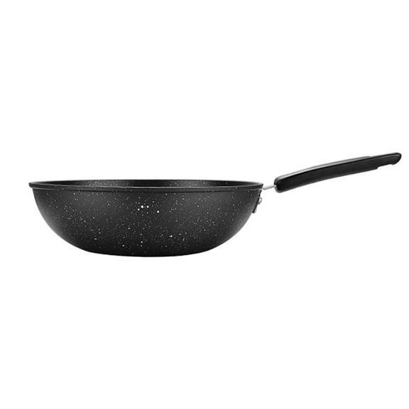 REOFLYUP Iron Maifan Stone Small Wok Pan Black Nonstick Cooking Pan for Kitchen and Restaurant