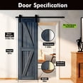 thumbnail image 3 of Homacer 5-in-1 Design 30'' W x 80'' H x 1-3/8'' D Solid Wood Barn Door, Finished and Unassembled, with Pre-drilled Holes for Easy Assemble and Pre-routed Groove, Interior Only (Navy), 3 of 7