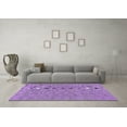 thumbnail image 3 of Ahgly Company Indoor Round Solid Purple Modern Area Rugs, 5' Round, 3 of 4