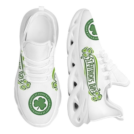 

St. Patrick s Day Design Casual Sneakers for Women Non-Slip Platform Shoes Lightweight Mesh Platform Shoes Zapatos