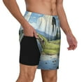 thumbnail image 2 of Fotbe Pasture Cow Men’s Swim Trunks Quick Dry Swim Shorts Board Shorts with Mesh Lining-Small, 2 of 9