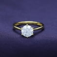 thumbnail image 2 of AFFY Moissanite Engagement Ring, 6.5MM 1ct Round Cut Lab Created Diamond Solitaire Wedding Promise Ring For Women In 14k White Gold Over Sterling Silver (VVS1 Clarity) Size-6, 2 of 7