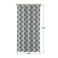 thumbnail image 5 of Gray and White Geometric Lattice Pattern Shower Curtain 36"x72" ,Bathroom Decorative Shower Curtains Set with 12 Hooks,Modern Waterproof Washable Shower Curtain, 5 of 6