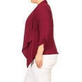 thumbnail image 2 of Plus Size Women's Trendy Style Open Front Solid Cardigan, 2 of 4