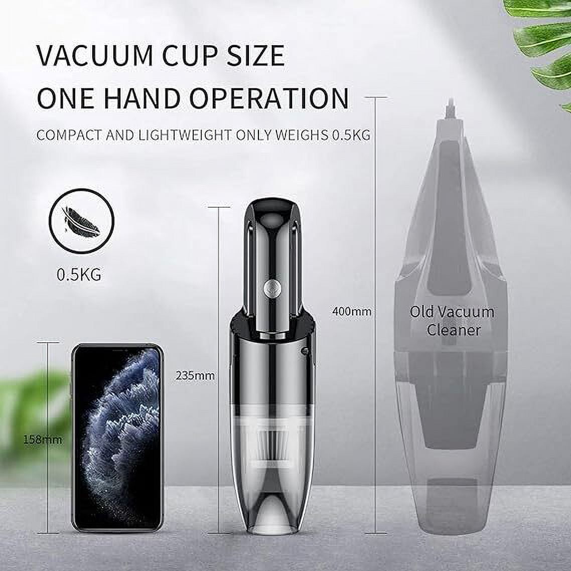 AOWEE Car Vacuum Cordless Rechargeable,Lightweight Portable Small Handheld Vacuum Cleaner with 12000Pa Suction Power for Quick Cleaning, Hand Held Vacuum for Car Home and Office(Black)