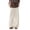 White, variant on Kureaily Summer New Men's Ice Silk Imitation Inen Drape Casual Straight Pants Wide Leg Mopping Pants