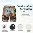 thumbnail image 4 of Kdxio Oil Lamp Coffee Beans Print Men'S Swim Trunks With Compression Liner 7 Inch Inseam Quick Dry Swim Shorts, 4 of 7