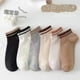 thumbnail image 1 of Nvzi 5 pairs of Womens Cotton Crew Socks, Thin Soft Comfort Breathable Dress Socks, Above Ankle Crew Socks for Business, Casual，(A07）, 1 of 2