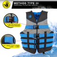 thumbnail image 3 of Body Glove Method- Adult Life Vest -USCGA Type III Nylon - Unisex, Adult, 4XL, 6XL, Blue, 3 of 5