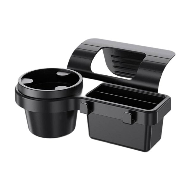 Caja de almacenamiento para ventana de coche, organizador para coche, portavasos universal, bandeja insertable para bolígrafos y artículos diversos.