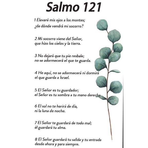Salmo 121 En Español Para Pared Bible Verse Wall Art Scripture Biblical Psalm 121 Canvas Painting Christian Prayer Room Office Living Home Decor Gifts poster