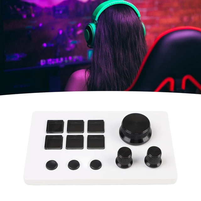 Visual Keyboard for OBS, Custom Layouts, 6 LCD Keys with Modes, for OS X, PC with Knobs