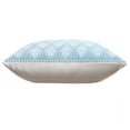 thumbnail image 5 of Ox Bay Flora Light Blue/White Damask Cotton Adult Decorative Throw Pillow Cover, 5 of 11