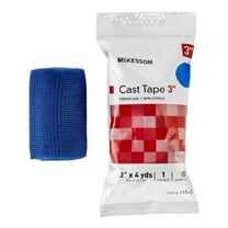 McKesson Cast Tape, Water-Activated Resin Casting Tape - Blue, 3 in x 12 ft, 1 Count, 10 Packs, 10 Total