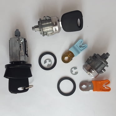 Ford Ignition Switch Lock Cylinder + 2 Door Lock Cylinders With 2 Chip Keys Lockcraft LC6177 DL5886